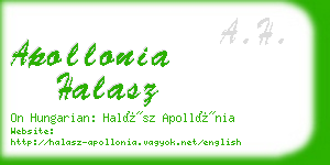 apollonia halasz business card